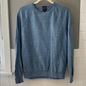 J. Crew Men's Heather Blue Crewneck Sweater